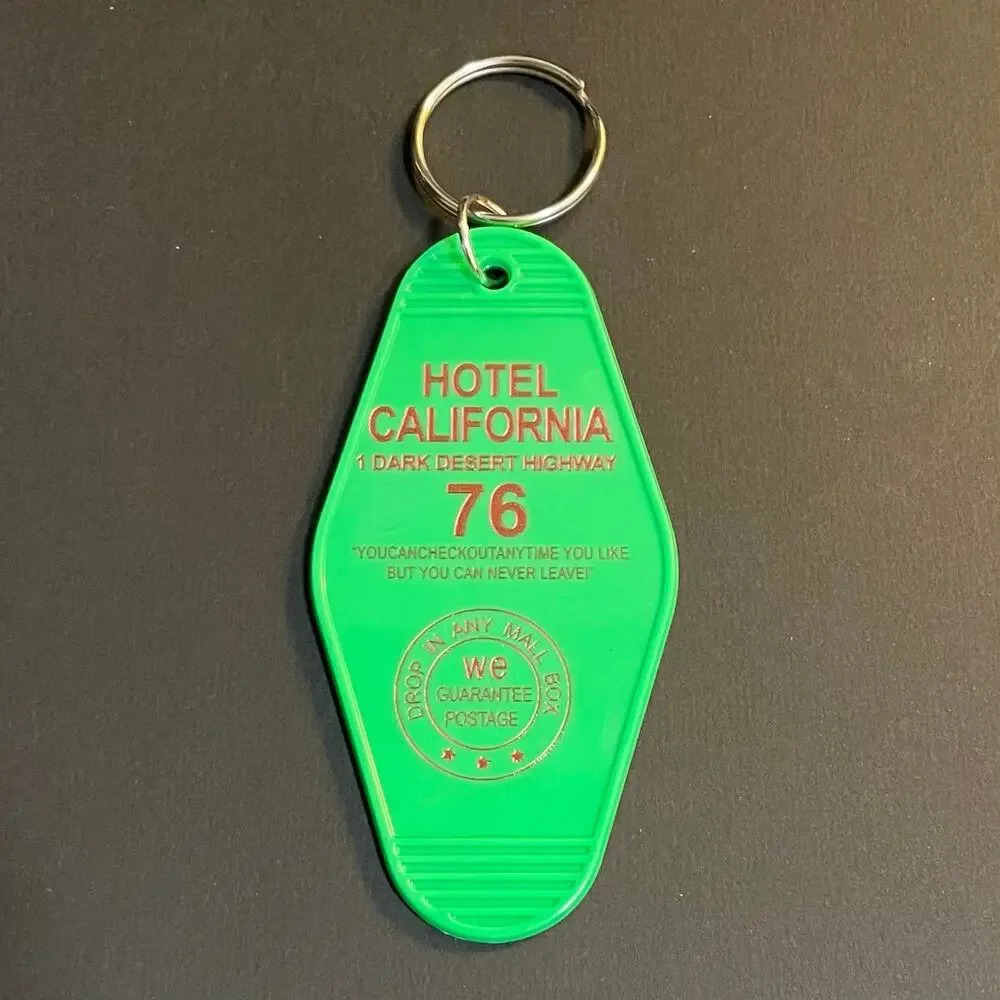 Eagles Hotel California Keychain ~ Green